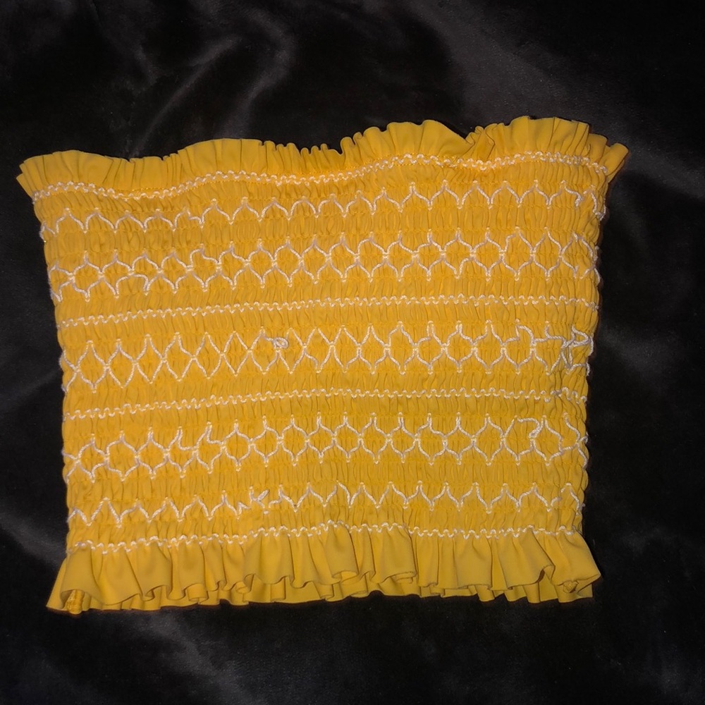 yellow bathing suit top